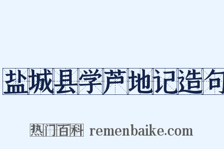 盐城县学芦地记造句是什么意思的图片